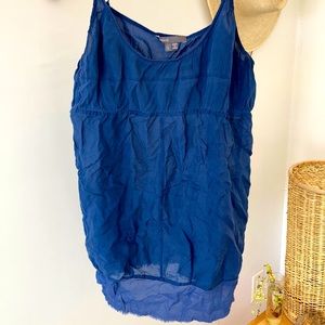 100% silk indigo camisole